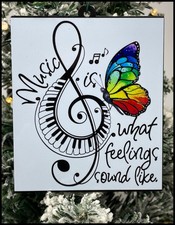Music Christmas Ornament, Music Is What Feelings Sound Like, Music Note picture