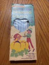 Vintage Mother Goose Peter Pumpkin Eater Old Mother Hubbard Drinking Straw Box picture