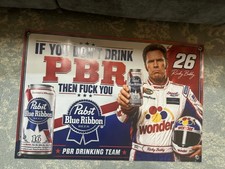 PBR Ricky Bobby Banner 36x24 Funny Pabst Blue Ribbon Beer Sign Talladega Nights picture