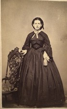 Antique 1860’s CDV PHOTO Lovely School Girl Young Lady BALDWINSVILLE NY picture