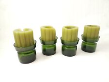 Set of 4 1960s Dansk Designs Ltd. Avocado Green Candle Holders IHQ Midcentury picture