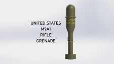 WW2 UNITED STATES M9A1 RIFLE GRENADE made from plastic in correct colors picture