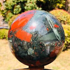 5.12LB  Natural African Blood Stone Quartz Sphere Crystal Ball Reiki Healing picture