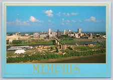 Postcard Memphis Tennessee on the Mississippi Aerial View picture