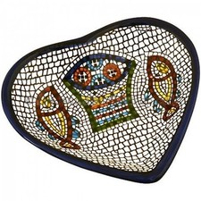 Heart shaped Ceramic Serving Snack Dish (5 Inches) - Asfour Outlet Trademark picture