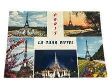 Postcard La Tour Eiffel Paris France Flowers Floral picture