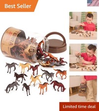 Collectible Mini Horse Toys - 60 Figures in Tube for Indoor Play Adventures picture