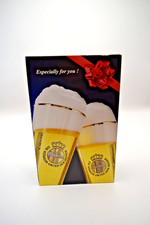 VTG Warsteiner 2 Exclusive Tulip Glasses Boxed Gift Set, 0.3L Gold Rimmed picture