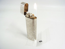 Working Cartier Gas Lighter Silver Plated with 2pcs flints picture