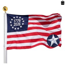 Embroidered 1776 250 Anniversary Flags 2x3 Outdoor- Betsy Ross 250th 2026 Am... picture