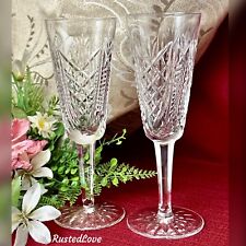 Champagne Flutes Waterford Crystal Clare Toasting Wedding Celebration Glasses -2 picture