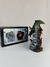 Rare Vintage Midori Mint HPS-62 Fantasy Dragon Resin Double Sided Plate w/ Box picture