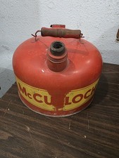 Vintage McCulloch 2.5 gallon  Gas Fuel Can Galvanized Metal  picture