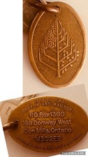 Four Seasons Hotel & Resorts Don Mills, Ontario, Canada Brass Hotel Room Key Fob picture