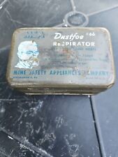 AS IS Vintage Tin. MSA Dustfoe #66 MINING TIN  Pittsburgh 8, PA cm-76869 as is  picture