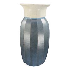 1988 Beaver Creek Art Pottery Large Vase Marked Gray Blue White Glazed Hand Made picture