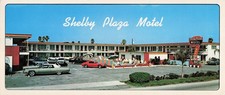 Clearwater FL Shelby Plaza Motel Beach Tampa Bay St Petersburg Vtg Postcard 4x9