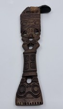 VTG Hand Carved Wooden Marquesan Stone Adze Kee Toki French Polynesian Māori picture