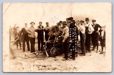 K55/ Proctorville Bradrick Ohio RPPC Postcard c1910 Fireman Hose Team Wagon 84 picture