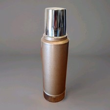 Vtg 70s Sears Unbreakable Sta-Rite Thermos Bronze Silver Lid Work Gear Hiking  picture