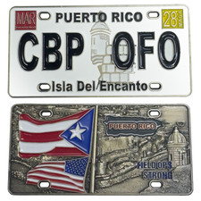H-005 Puerto Rico License Plate Challenge Coin san juan CBP Officer Police picture