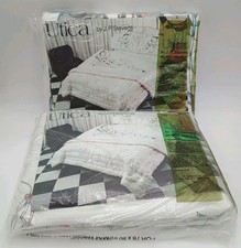 Rare Utica J.P. Stevens Pierrot 1979 King Sheet Set Fitted & Flat New In Package picture