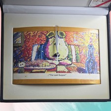 Vintage Snoopy by Everhart Heart Wall Clock The Last Supper Limited  2484/2500 picture