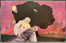 Artist Tito Corbella | Macabre Death | Nurse  w/ Wounded Soldier | WW1 | 1910s picture