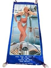 Vintage c.1984 (1980s) Calendar Girl Automotive Advertising Poster 30x72 picture
