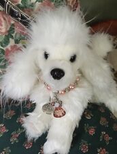 Beautiful, Rare Fuzzy Nation 'Love on a Leash' White Poodle Puppy Purse Handbag picture