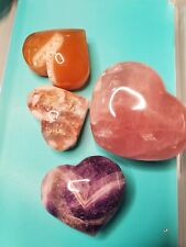 Wholesale Lot 4 Pcs Natural Money  Agate  Crystal Hearts Healing Energy 1 Lb picture
