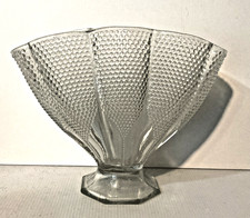 Vintage Hobnail Depression Glass Fan Vase -Thousand Eyes - L. E. Smith  8