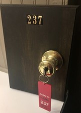 THE SHINING COA AUTOGRAPHED Room 237 Key Plaque LIA BELDAM Overlook Hotel  picture