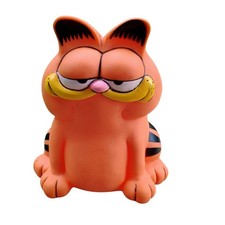 ~Vintage Kats Meow 1978, 1981 Garfield The Cat 6'' Sitting Garfield Plastic Bank picture