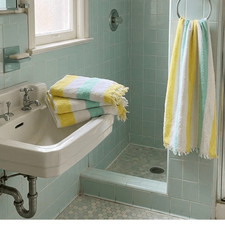 100% cotton vintage Cannon striped set of 3 bath towels. picture