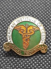 Vintage American Institute Of Design Surgical Technician Lapel Pin picture