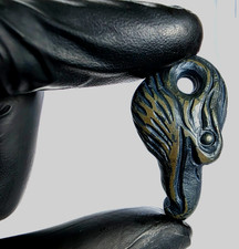 300 BC Ancient Carved Engraved Gemstone Pendant Medallion Amulet Eagle Head picture