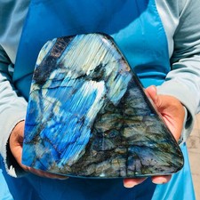5.3LB  Natural labradorite quartz crystal Mineral specimen energy Reiki healing picture