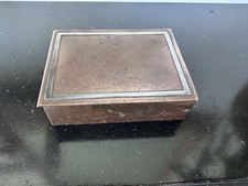 Heintz Art Metal Shop Sterling on Bronze Trinket Box 4 1/8” X 3 1.8 1” picture