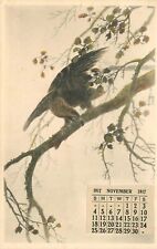 Postcard Japan C-1910 Art Calendar Bird Tree 23-2191 picture