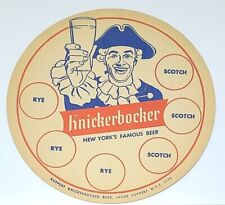 ANTIQUE KNICKERBOCKER BEER CARDBOARD ADVERTISING TRAY JACOB RUPPERT NYC NICE picture