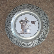 Vintage Wilton Pewter W Porcelain Insert - KATE GREENAWAY - 11