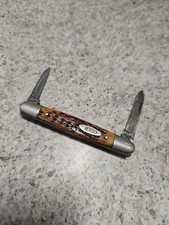 Vintage 1948-1964 Case XX 2 Blade Eisenhower Jigged Bone Pen Knife #06263  picture