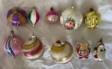 Vintage Antique Blown Glass Christmas Ornaments - Mixed Lot of 10 picture