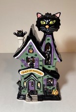 Blue Sky Clayworks Black Cat Adoption Halloween Candle House Heather Goldminc picture