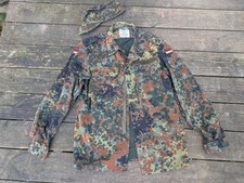 GERMAN ARMY BUNDESWEHR FLECKTARN SHIRT SIZE GR14 MEDIUM LONG & HAT SIZE 59 M/L picture