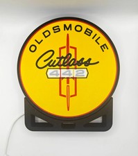 Oldsmobile Cutlass 442 LED Light Box Sign – Muscle Car & Garage Decor picture