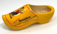 Vintage Heineken Wooden Shoe Imported Holland Beer Made in Holland Yellow Clog picture