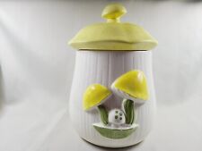 VTG Large Yellow Mushroom Cookie/Flour Canister picture
