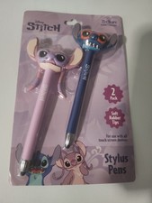 New Angel and Stitch Disney 2 Pk Stitch Stylus Pens Soft Rubber Tips 13+ Touch  picture